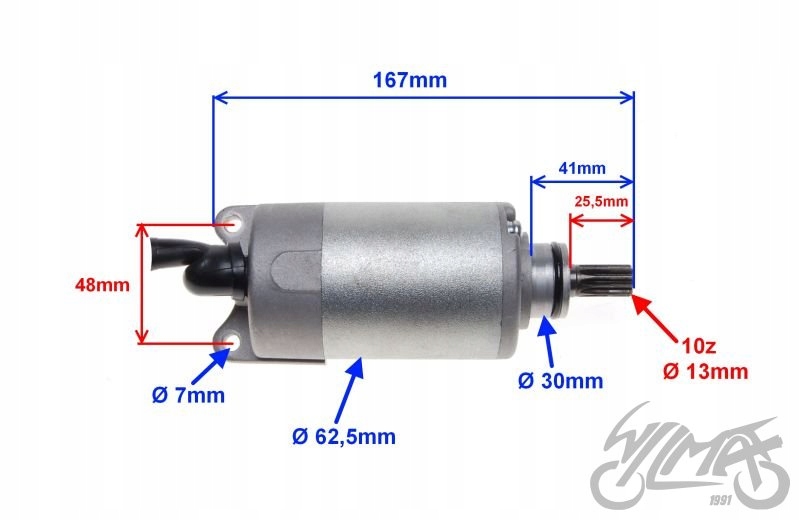 ROZRUSZNIK ELEKTRYCZNY SILNIK 156FMI Producent czesci Inny