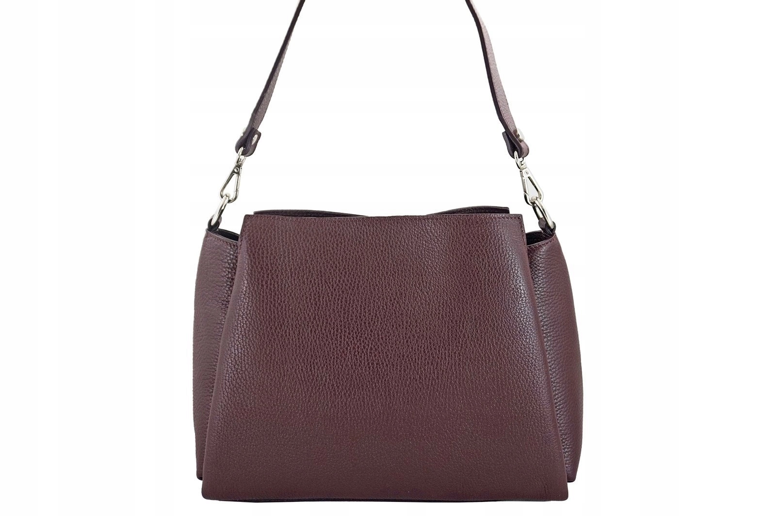 Dámská kufřík s širokým popruhem, italská Bordó