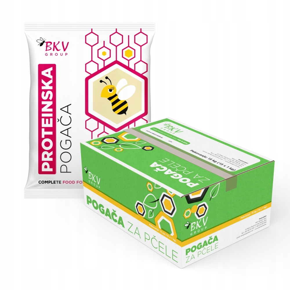 Krmivo pro včely s bílkovinami a vitamíny 1 kg x 15 – Bkv Proteinská