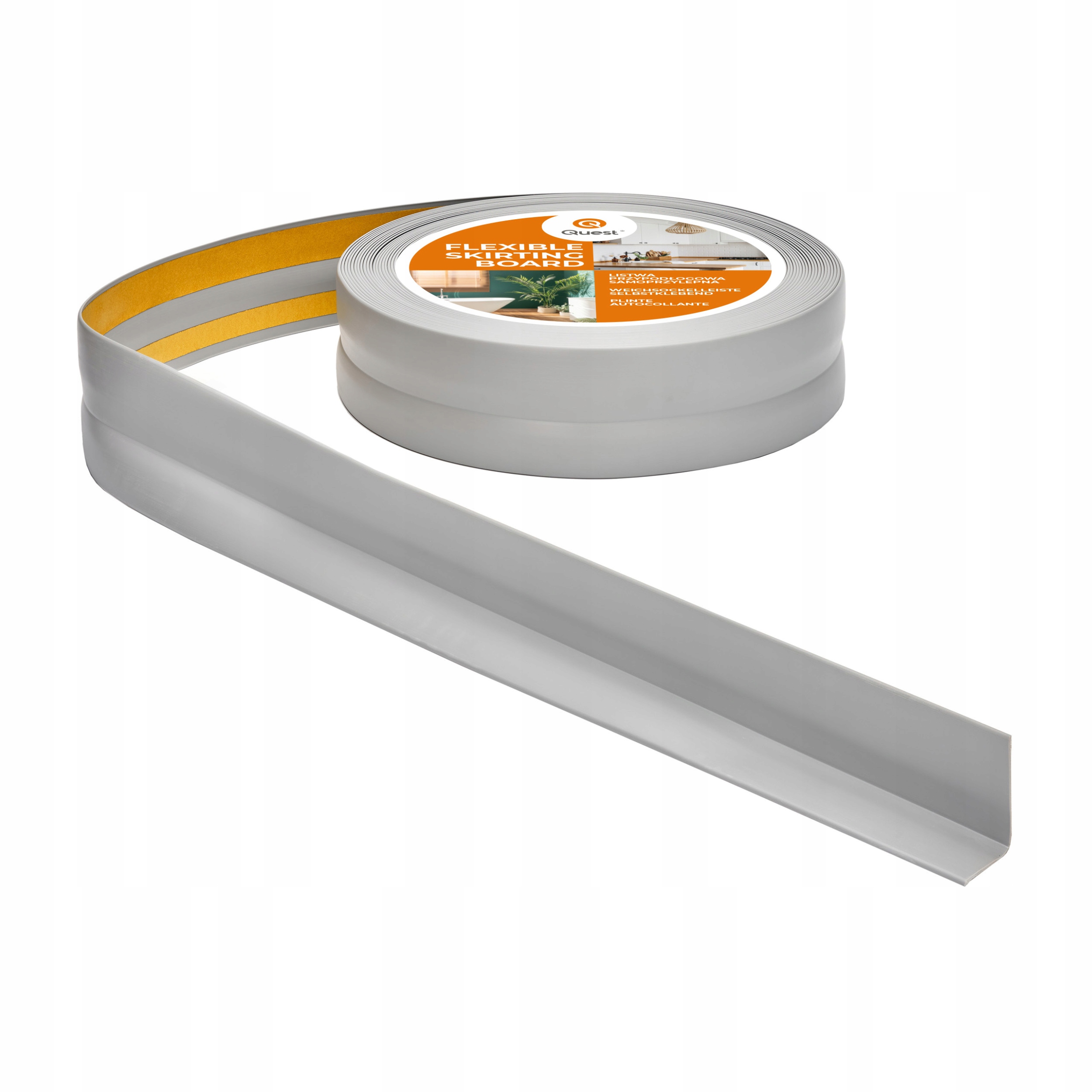 Podlahová lišta samolepicí Pvc 32x23mm šedá 25m