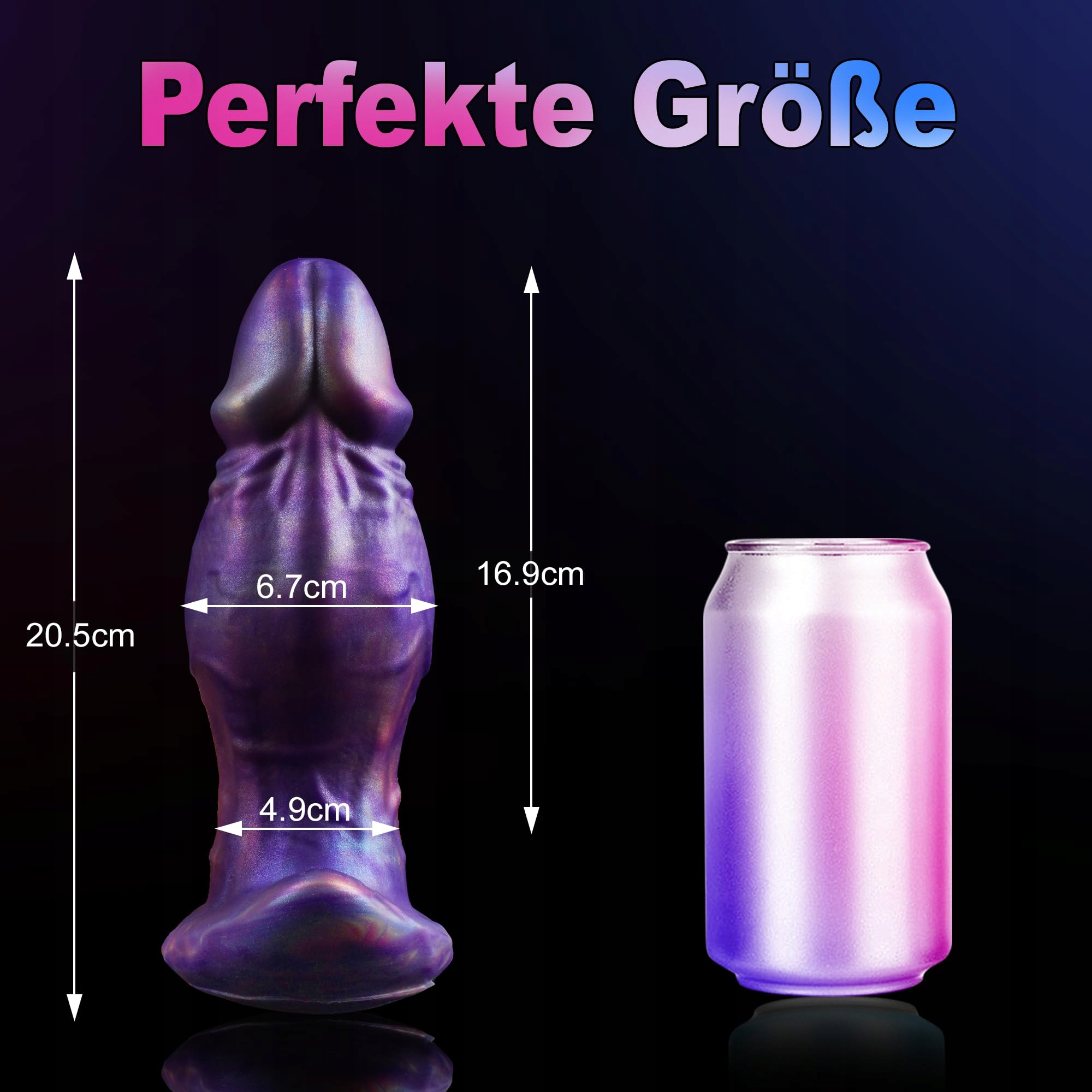 XXL SILIKONOWY DILDO Z T-BAZĄ DLA MĘŻCZYZN I KOBIET REALISTYCZNY ANALPLUG — miniatura 2