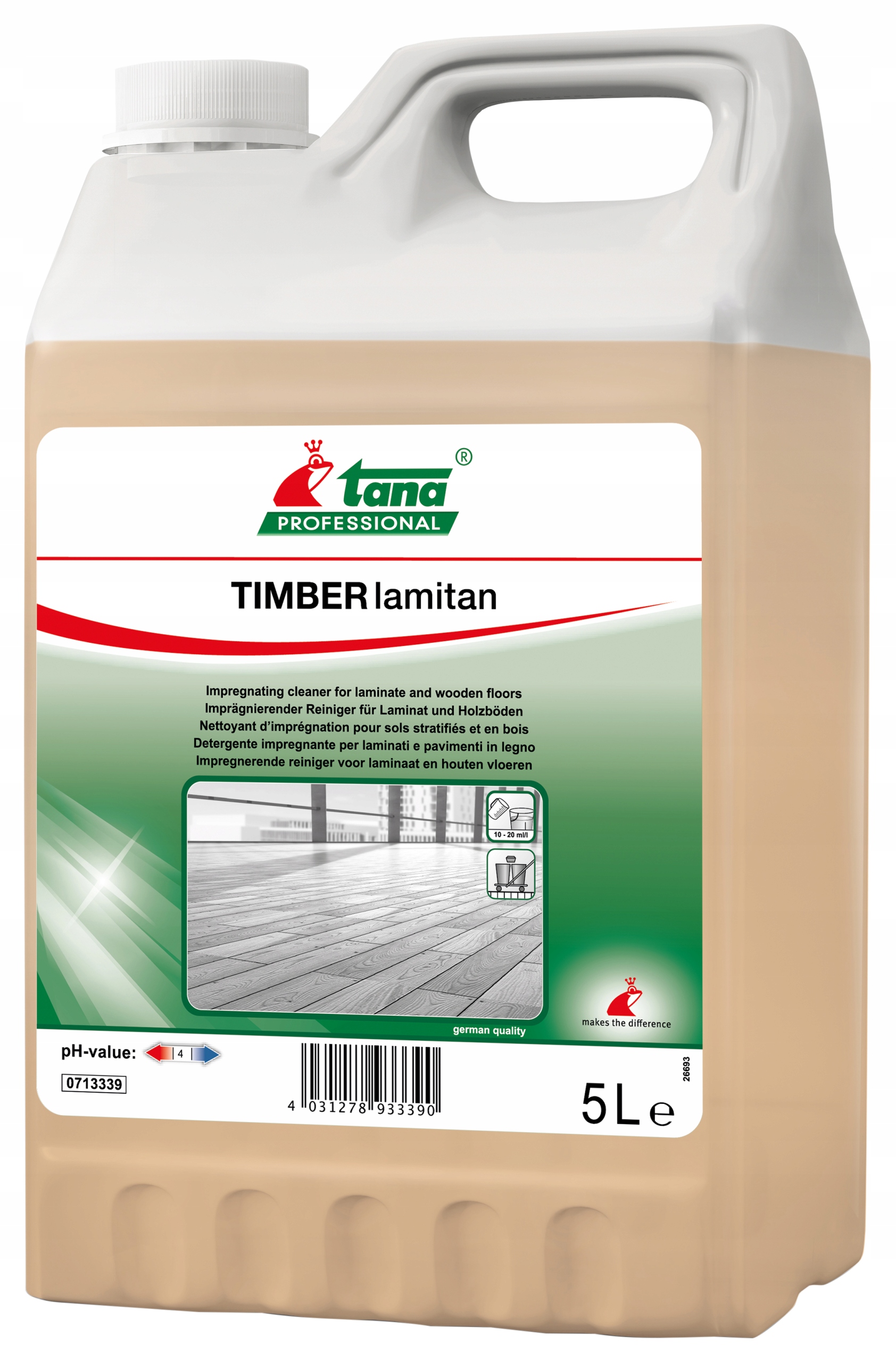 Mytí a impregnace laminátu a dřevěných podlah Timber Lamitan 5 l