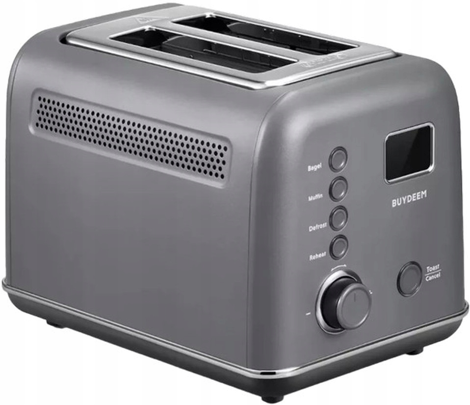 BUYDEEM Automatyczny Metalowy Toster na 2 kromki, DT730E, Ink Grey, EU — 7