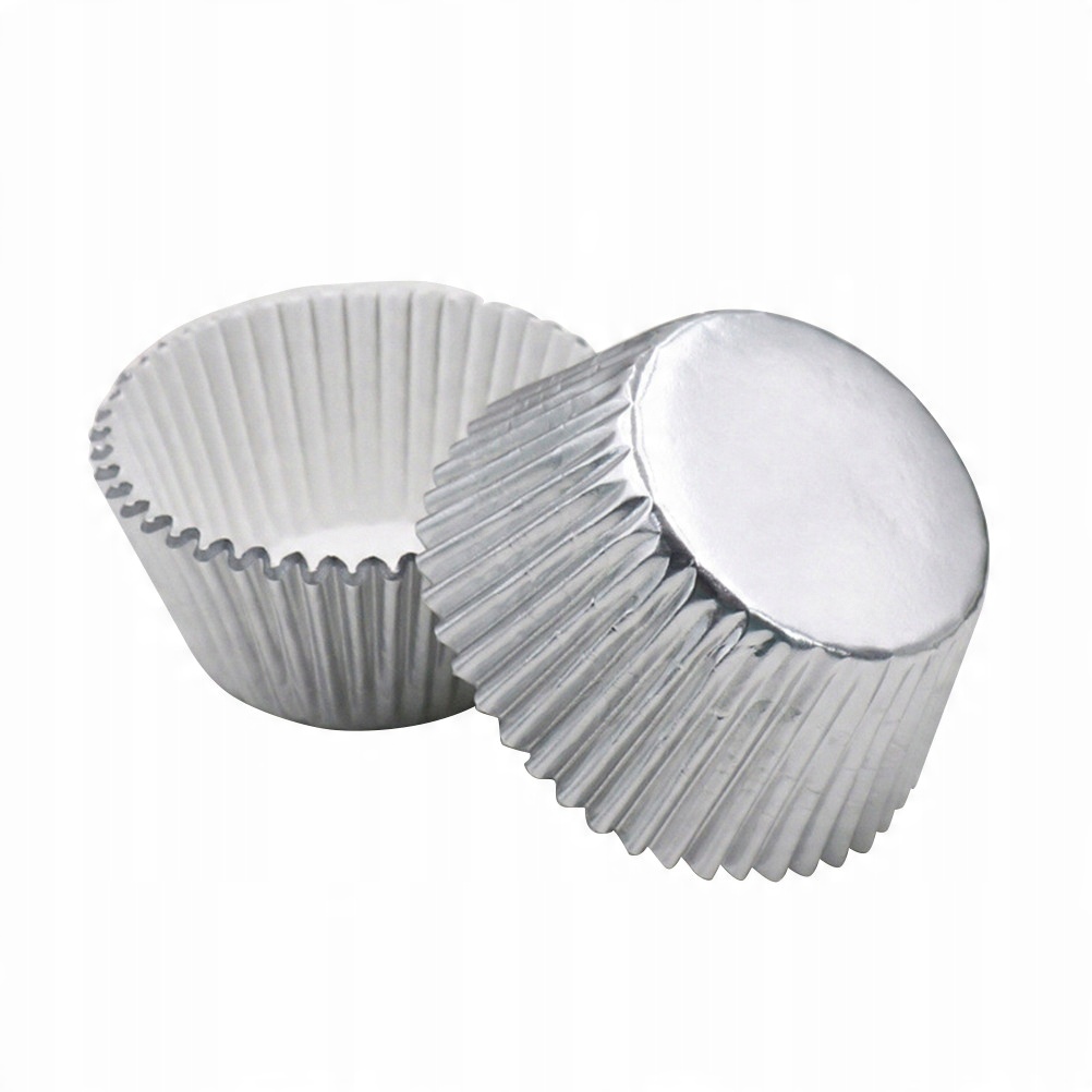 

Papilotki Foremki babeczki 6,5cm x100 Srebrne