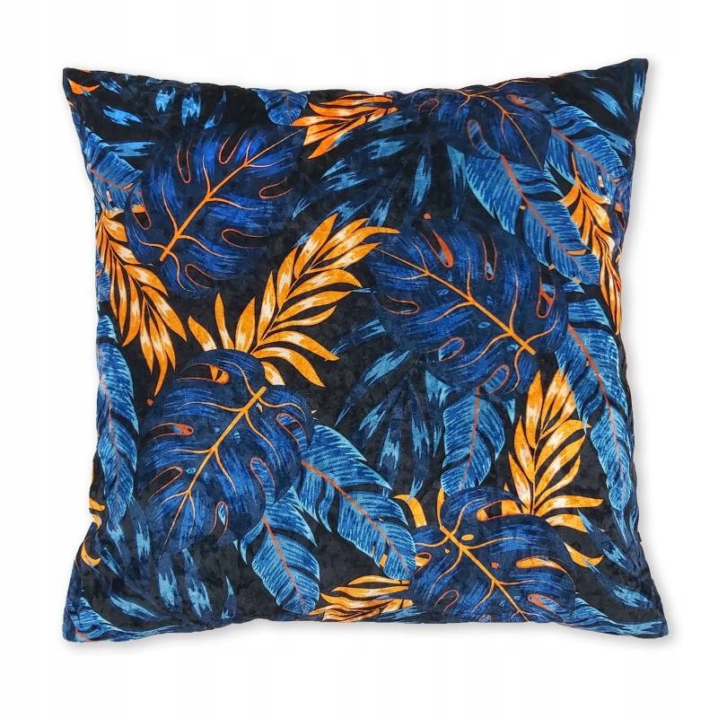 Dekoračný vankúš Tmavomodré Listy 60x60
