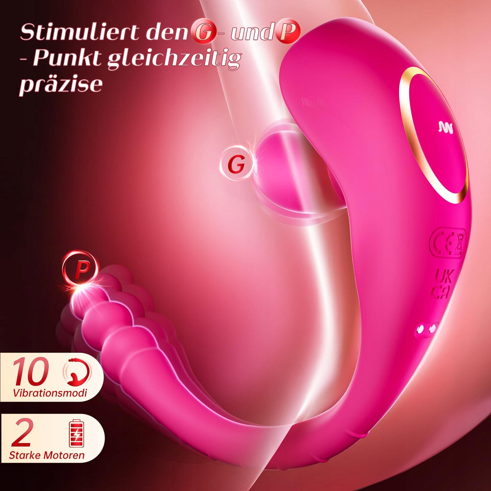 APP VIBRATOR Zestaw Wibratorów Dla Kobiet G-Punkt Anal Klitoris 10 Trybów — miniatura 2