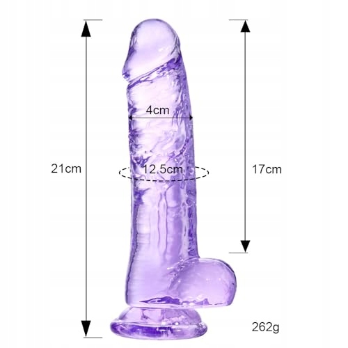 LILA Realistyczny Dildo 21 cm Dla Dorosłych G Punkt Anus — miniatura 4