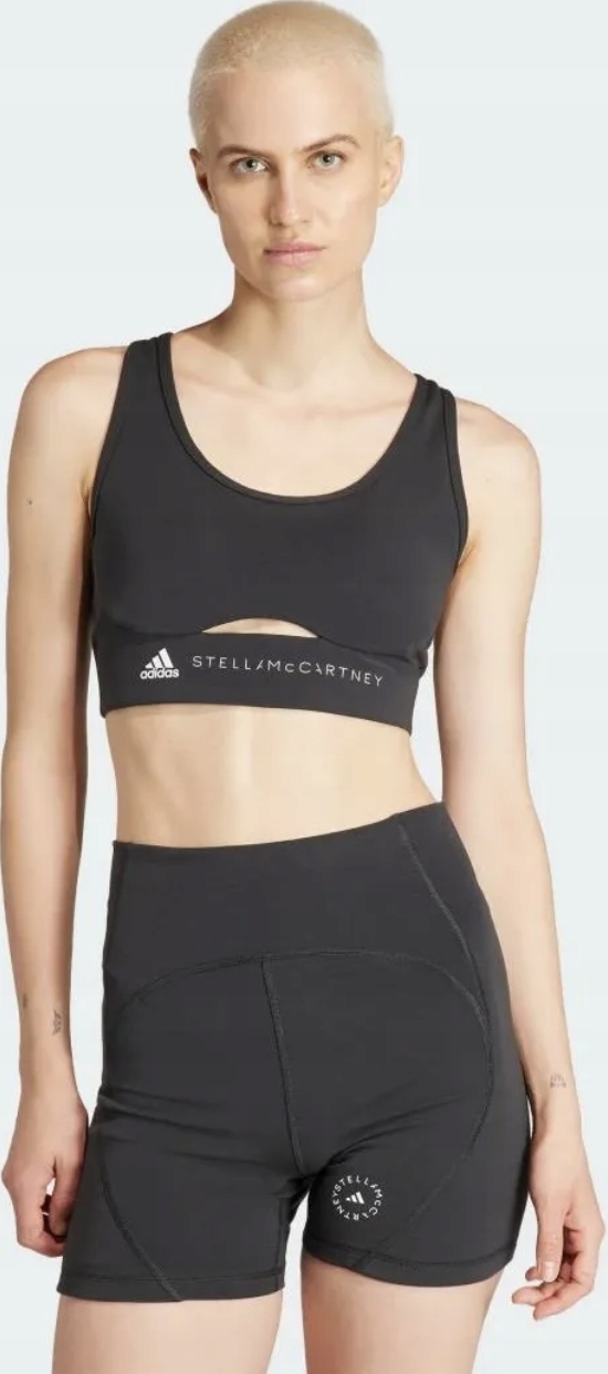 Top sportowy Adidas X Stella Mccartney biustonosz stanik Czarny r. S