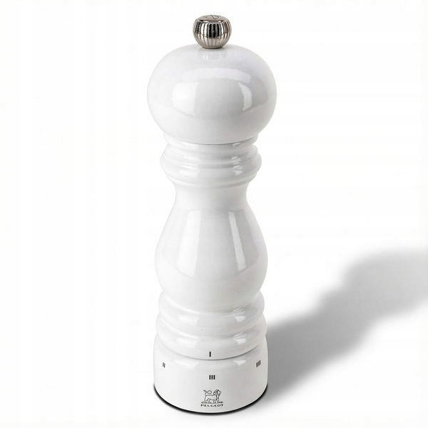 Mlynček na korenie biely 18 cm drevený U-Select Peugeot