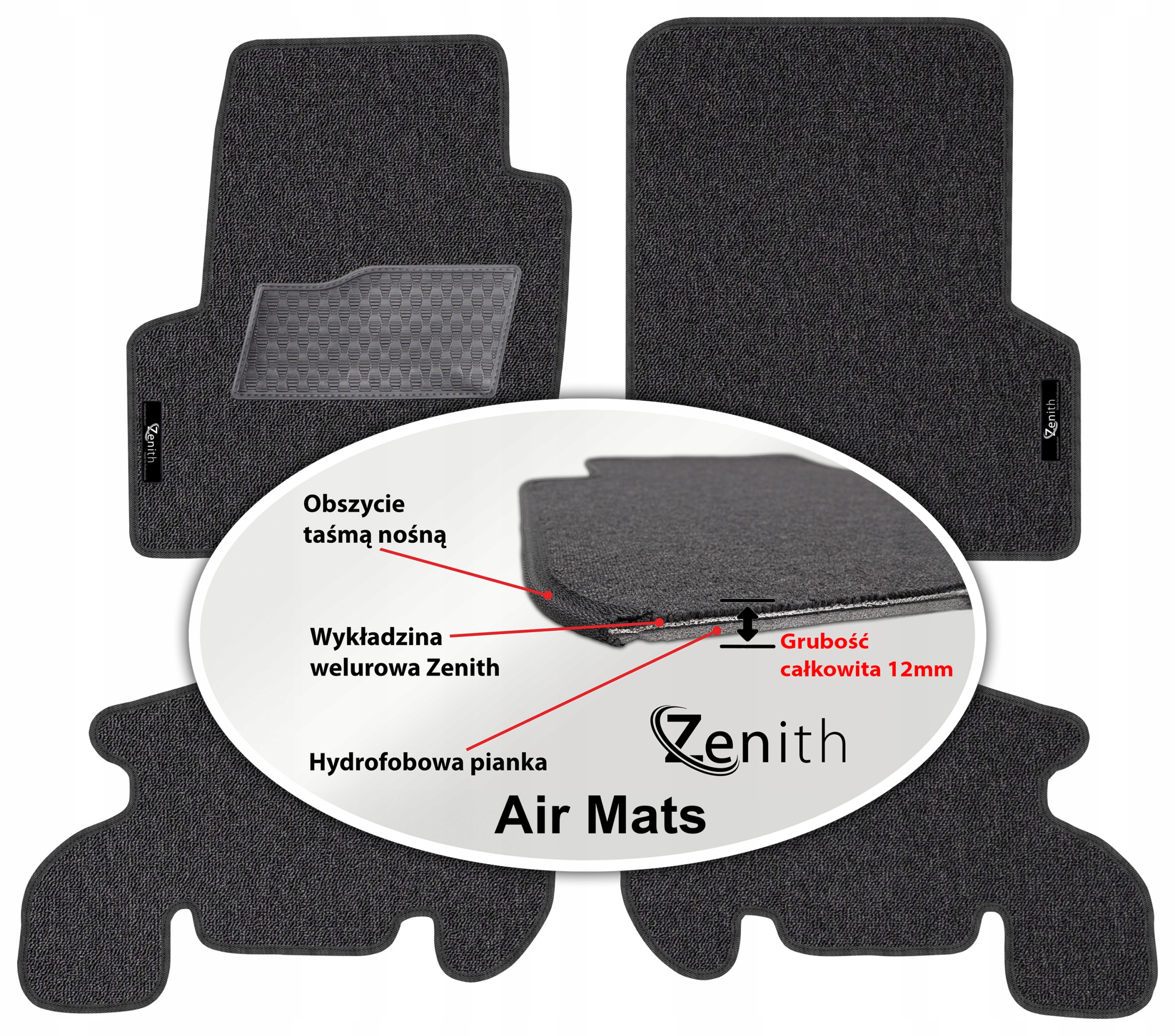 Jeep Wrangler I Tj 1996-2007 Velúrové koberčeky do auta Zenith Air Mats