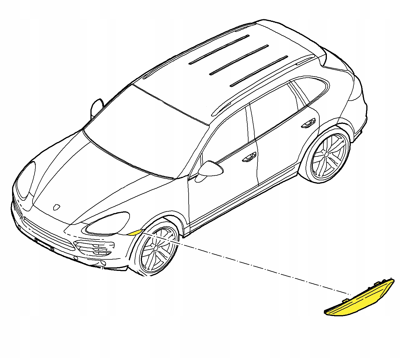 KIERUNKOWSKAZ LEWY PORSCHE CAYENNE 2010-2014 7P5 Producent części Inny