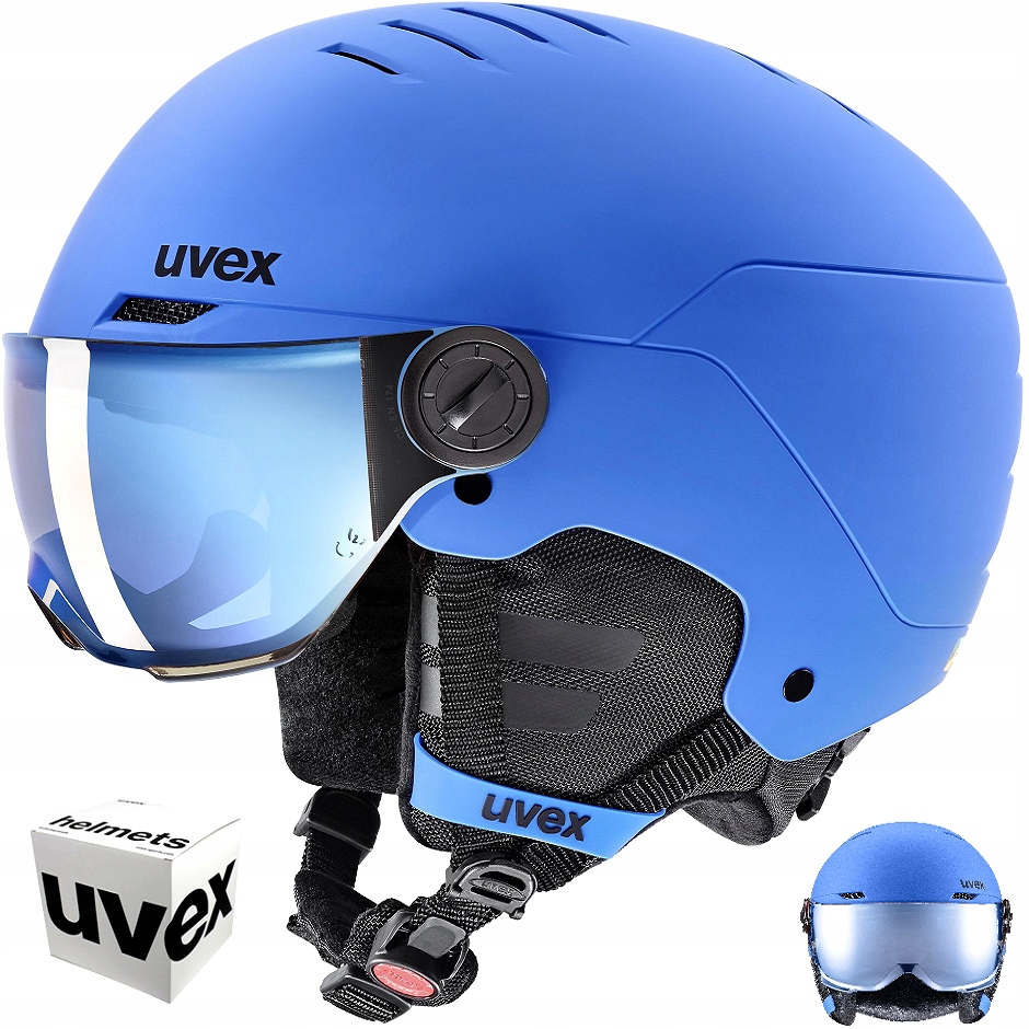 Snowboardová lyžařská přilba Uvex Rocket jr. 51-55 cm, modrá matná