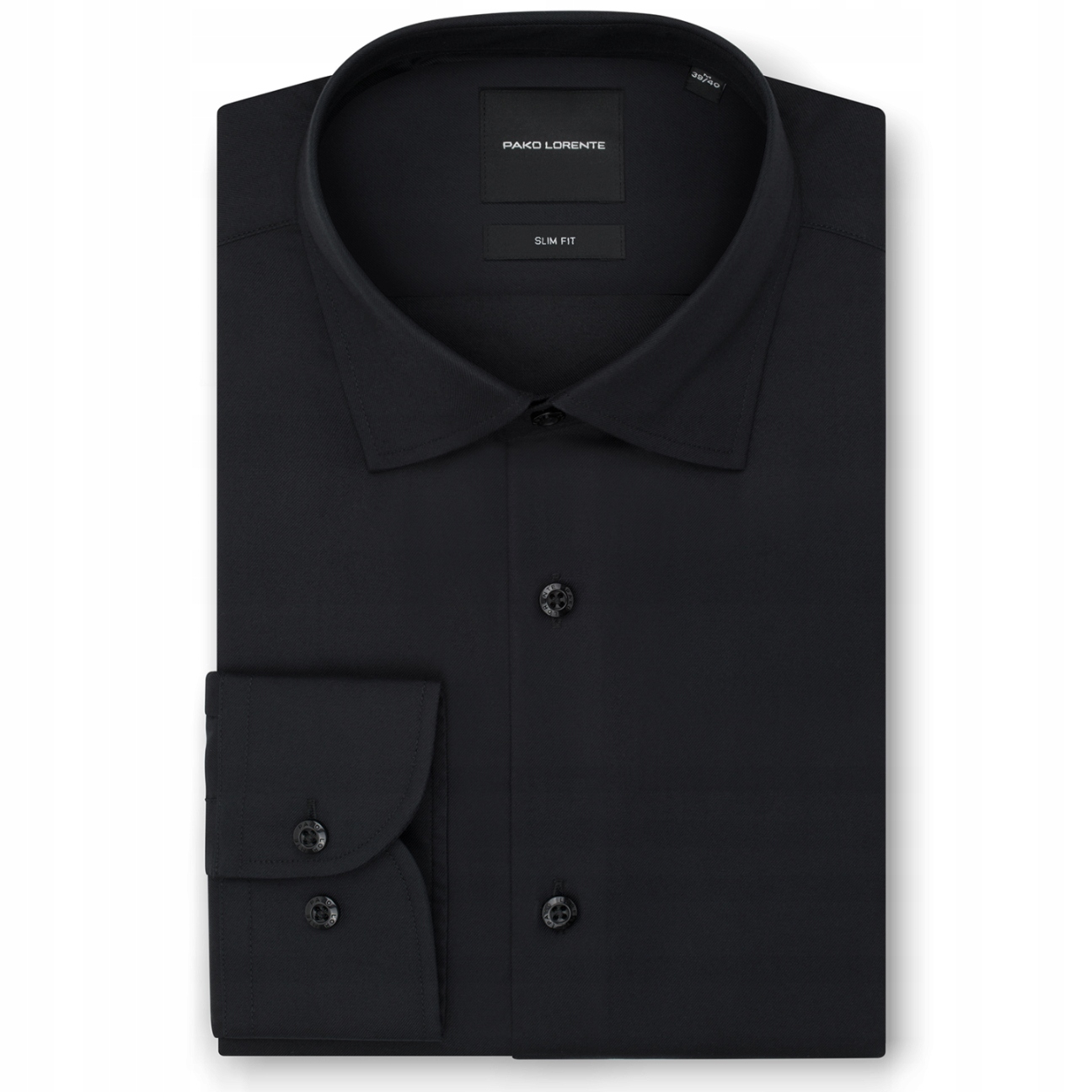 Černá pánská košile ze 100% bavlny Premium Pako Lorente vel XXL