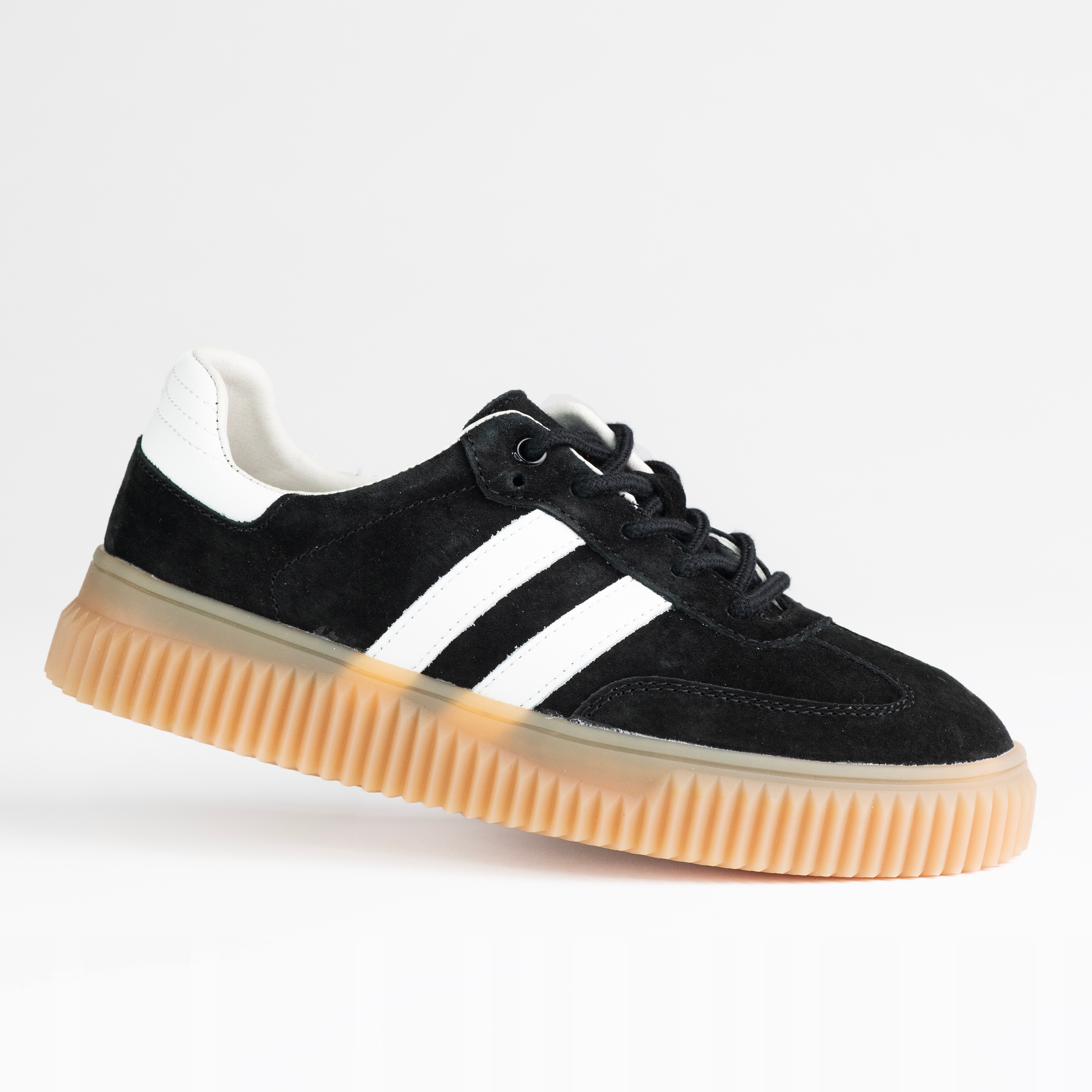 Dámské tenisky kožené semišové tenisky Goodin GD-XF-199 platforma černé 37