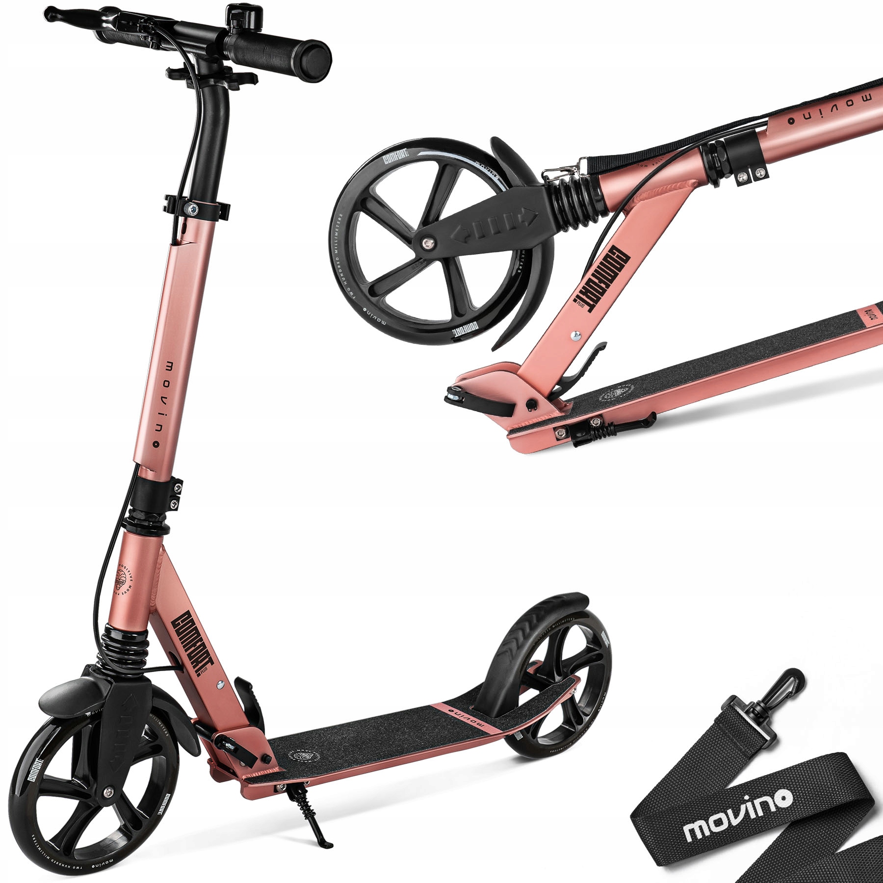 Hulajnoga Movino Comfort+ składana hamulec ręczny amortyzator tylko 4,3 kg