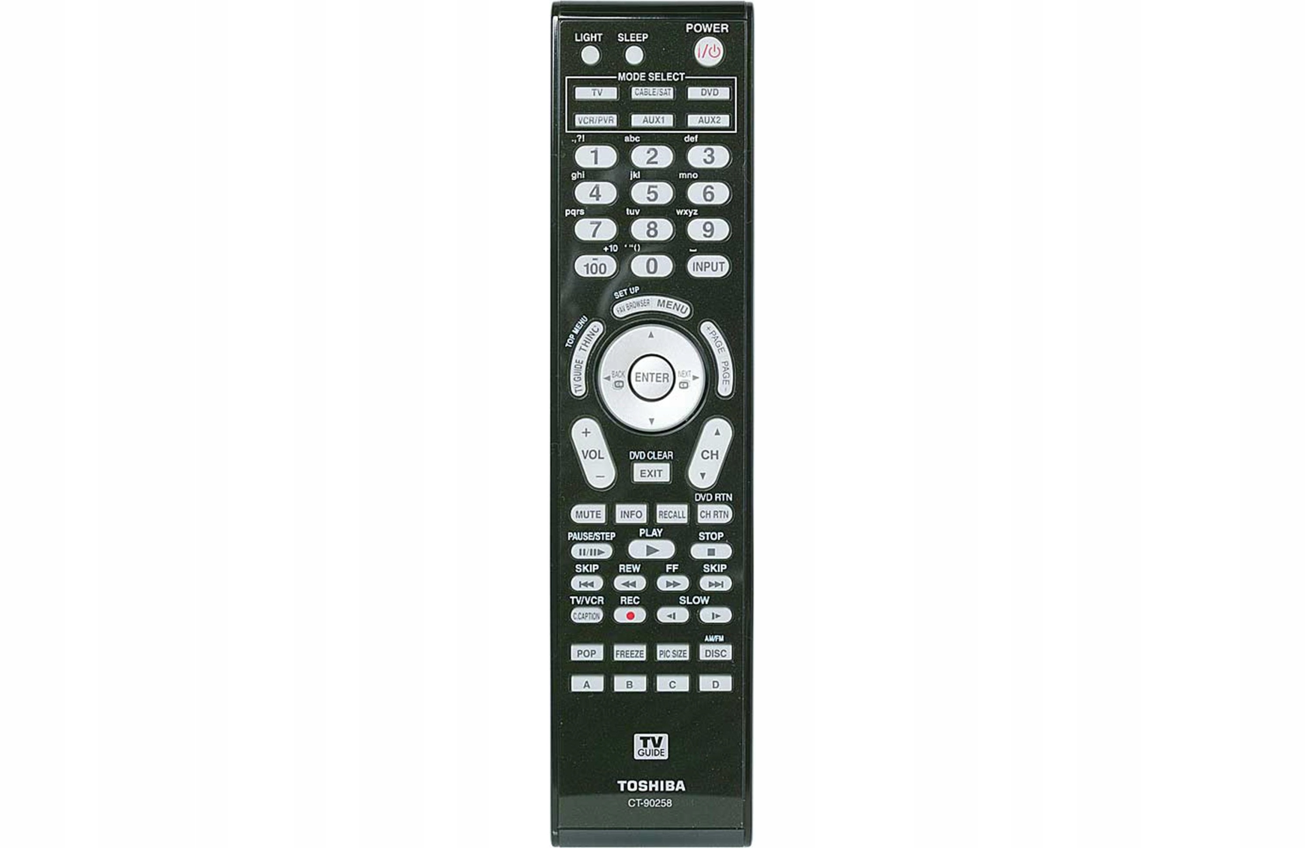 Originální Dálkový Ovladač Pro Tv Toshiba LCD DVD Dvr Vcr Pvr CT90256 CT-90256