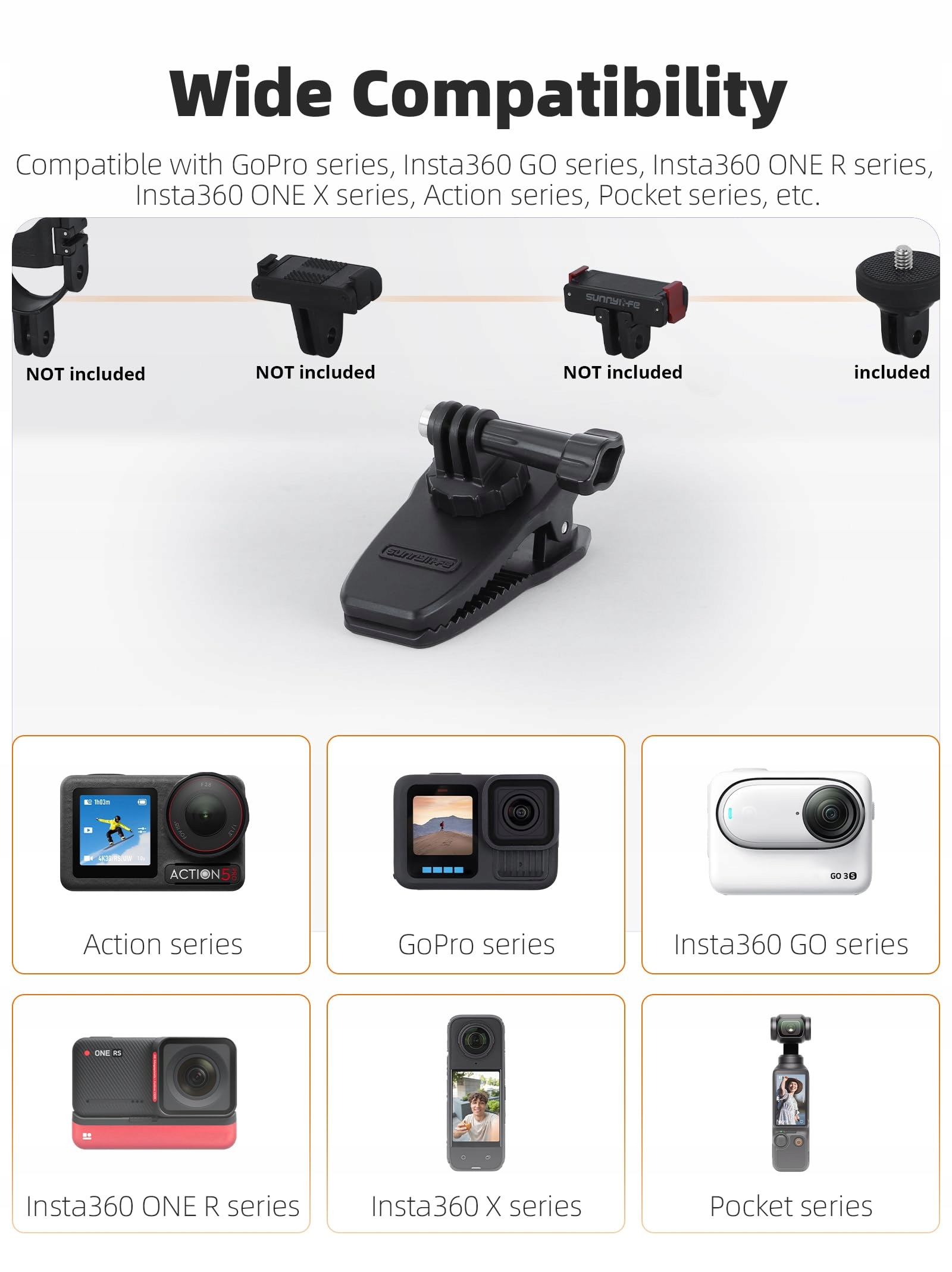 Uchwyt Magnetyczny Do Kamery Sportowej Na Plecak Rower GoPro DJI HAFOKO — miniatura 4
