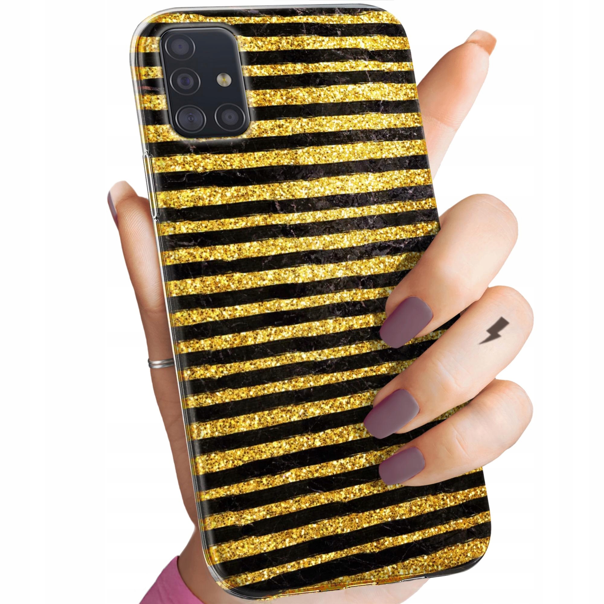 Etui Do Samsung Galaxy A51 Złoto Gold Rich Obudowa Pokrowiec Case
