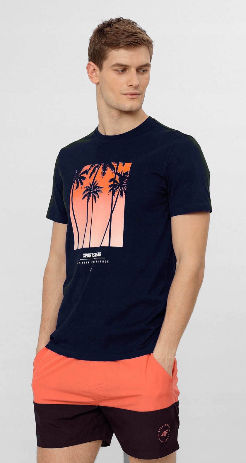 4F MĘSKA KOSZULKA T-SHIRT BAWEŁNA / rozm M Model TSM046