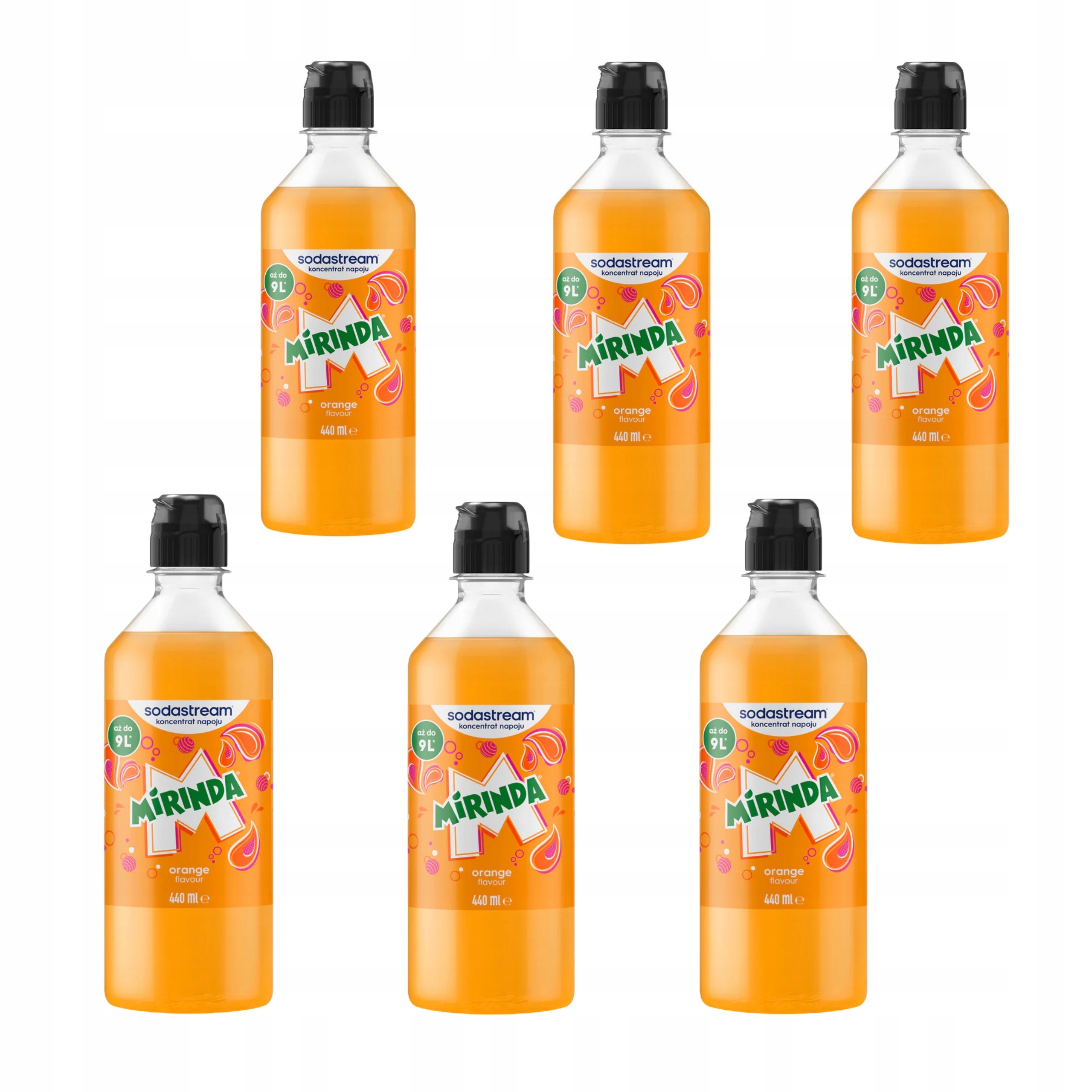 Sada 6 ks sirupů SodaStream Mirinda Koncentrát pro saturátor 440 ml