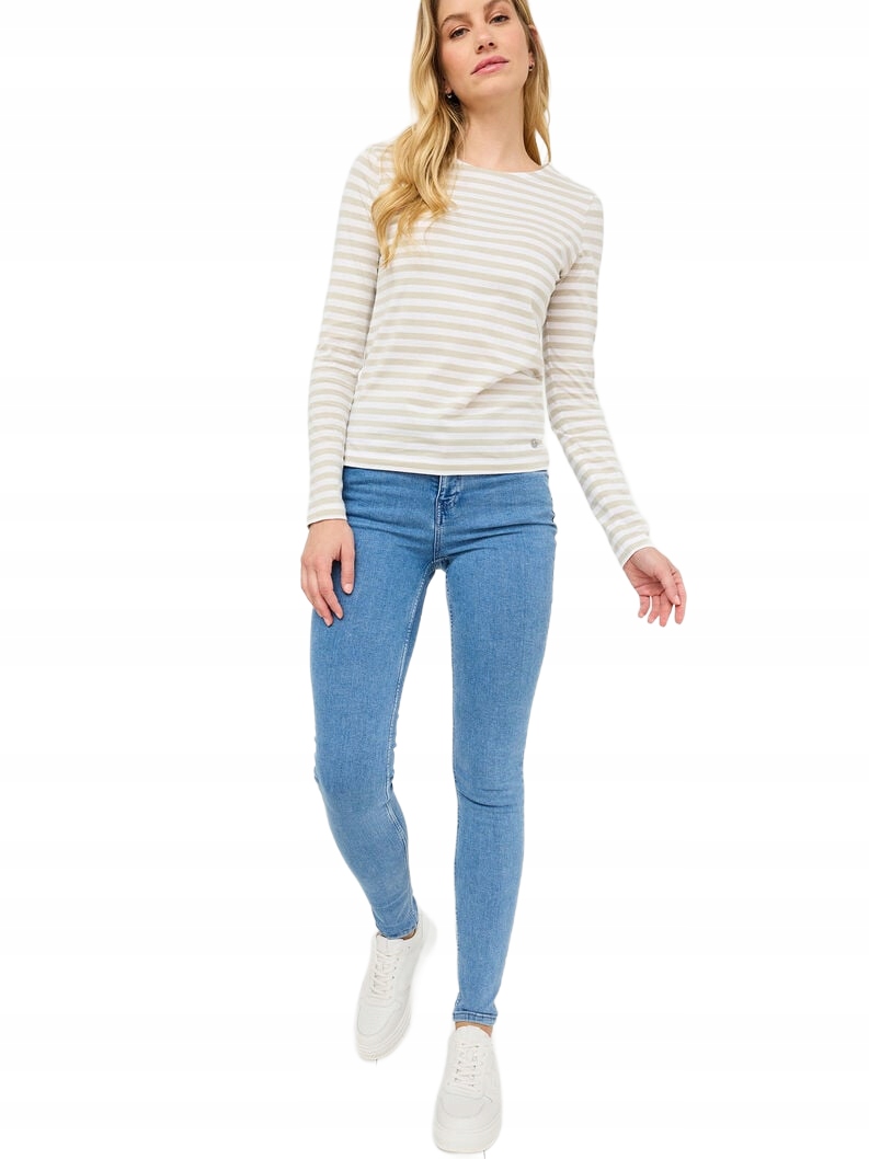 Tamaris Džíny Úzké Nohavice Vysoký Pas Světle Modré Bavlna 38/32 6FA