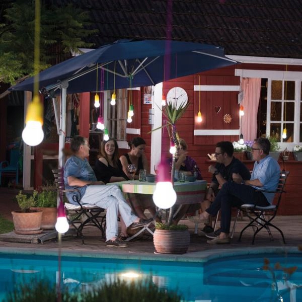 LAMPKI LED na SZNURKU BATERIE KOLOROWE ŻARÓWKA 4SZT ŻARÓWKI przenośne 4szt Rodzaj gwintu zintegrowane źródło LED