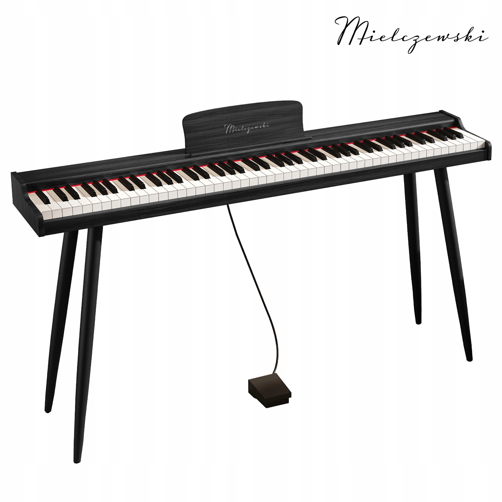 Pianino cyfrowe 88 klawiszy z nogami sustain Canzonetta czarne Mielczewski