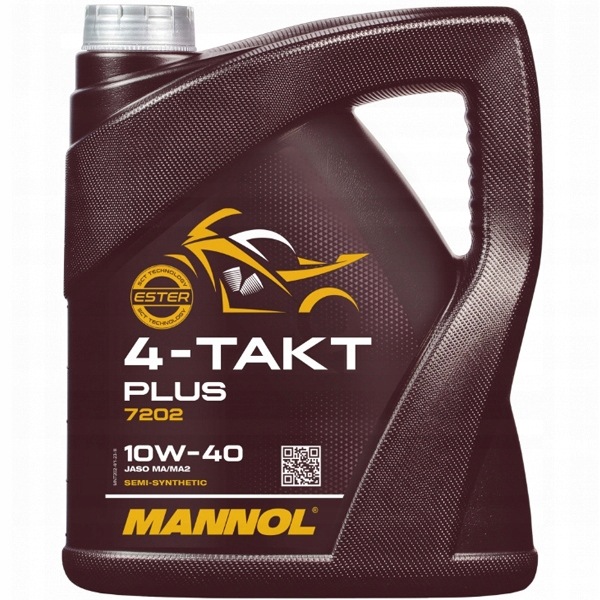 Olej Mannol 4-Takt Plus 10W40 4L motocyklowy z estrami 4T
