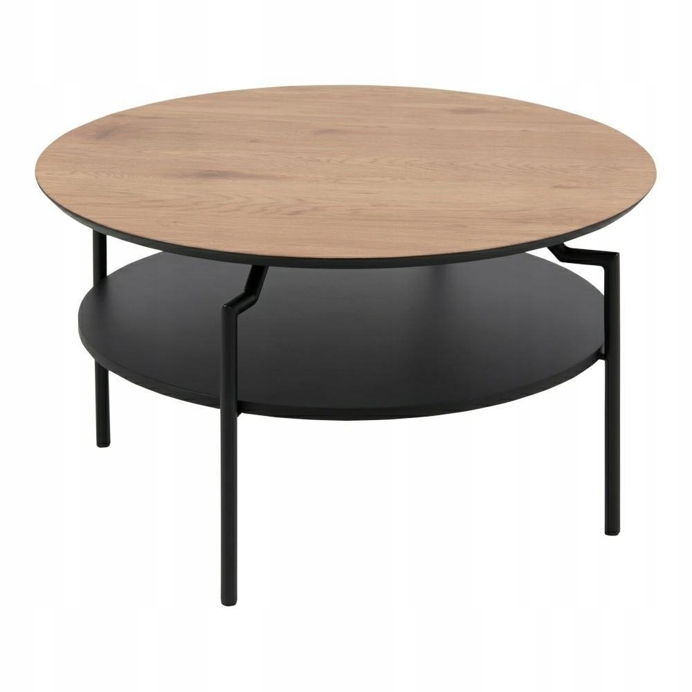 Kávový stolek Goldington přírodní/černý