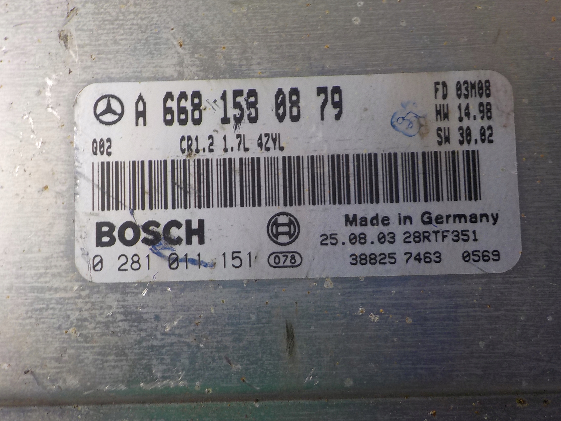 MERCEDES computer control unit A6681530879 0281011151