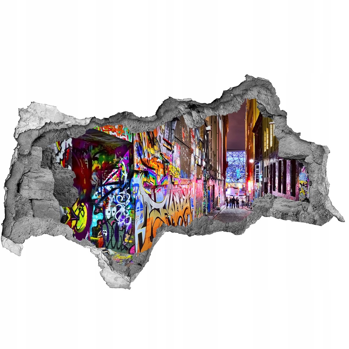 

Samoprzylepna dziura na ścianę Kolorowe graffiti