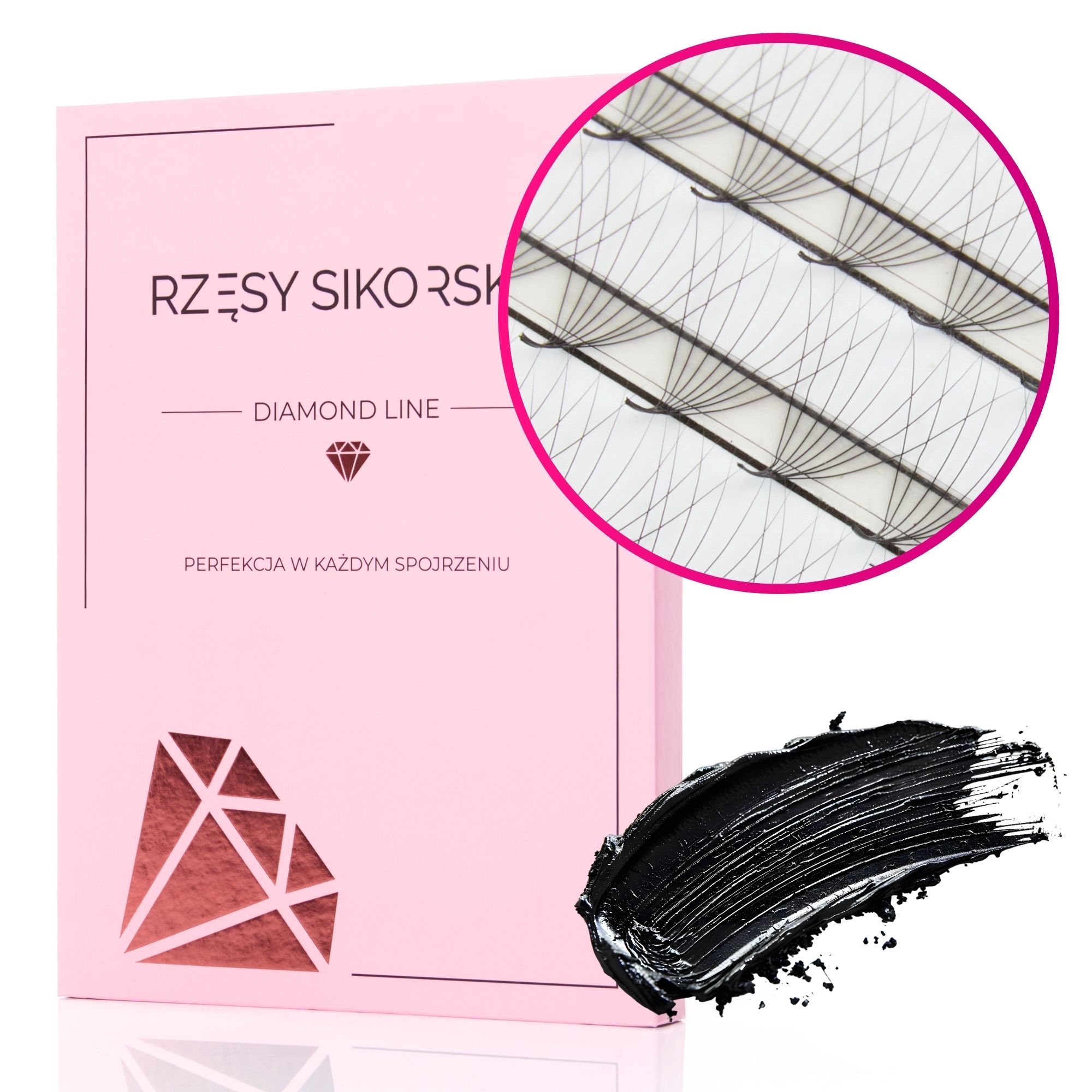 Rzęsy Sikorska Gotowe Kępki Rzęs Pbt 8D/0,05/CC (1200 Szt. 6-13) – MIX