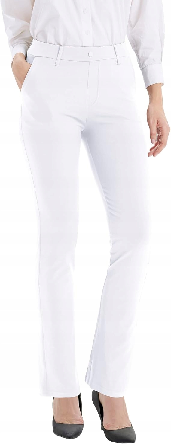 LaiEr Spodnie Damskie Yoga z Kieszeniami – Business Casual, Elastyczne L