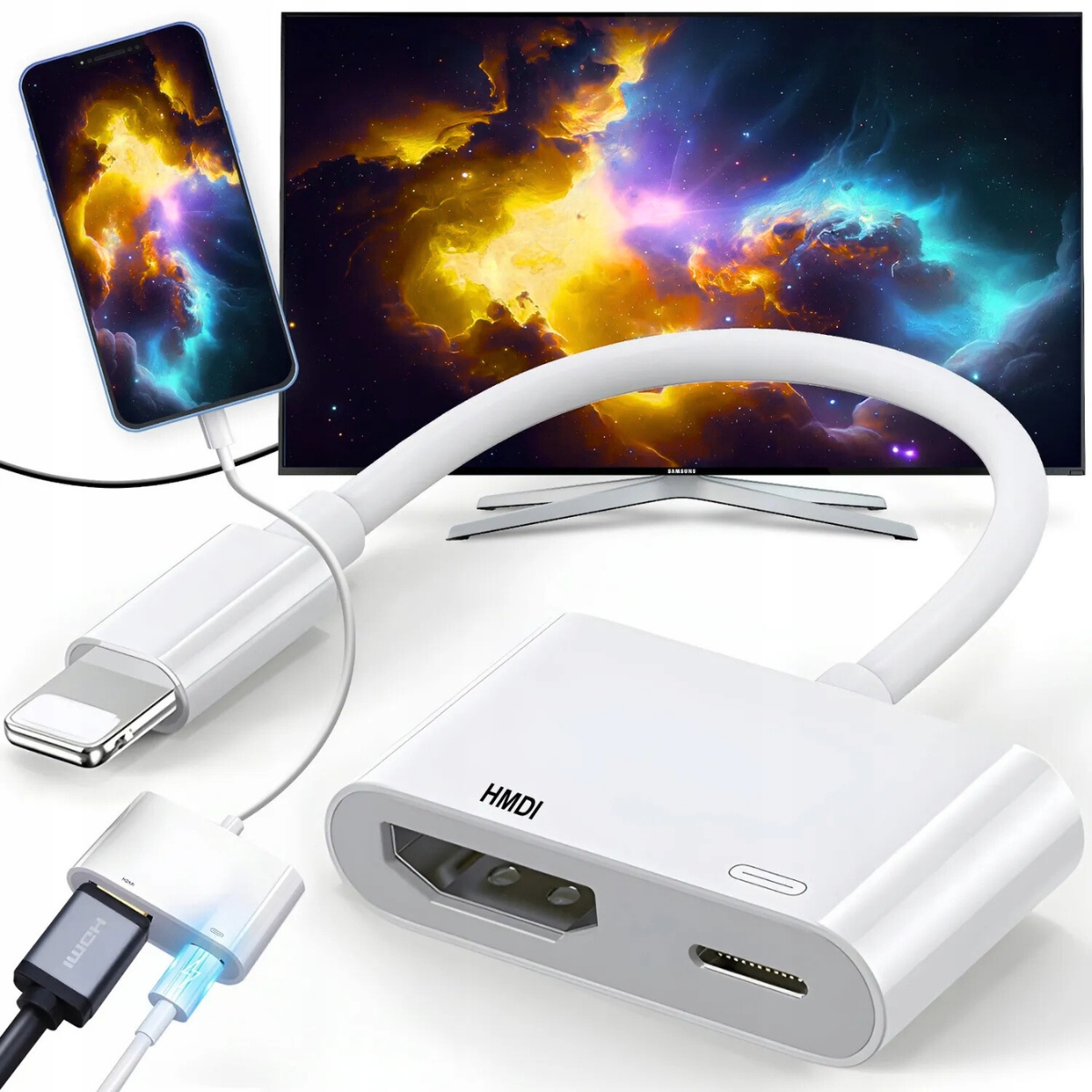 Przejściówka Spacetronik SPU-M04 biała