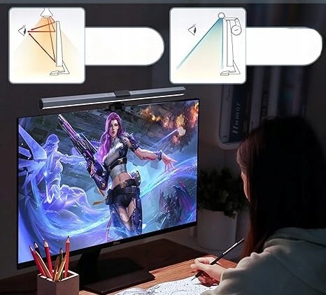 Lampa Anpro Led, pro monitor, tablet, notebook, Usb 5V, Cct a Rgb reg9