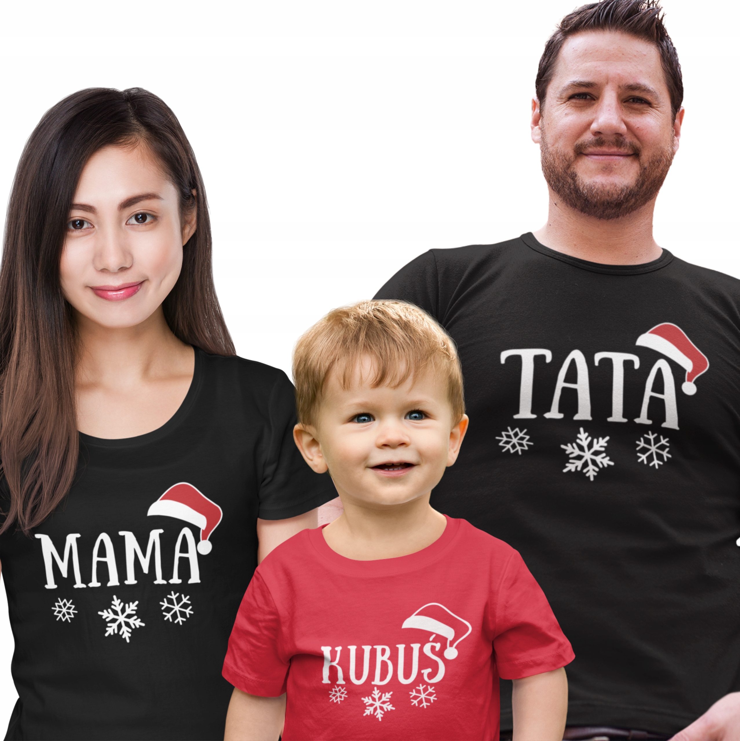 Vánoční rodinná sada 2+1 s jménem Mama Tata dárek 2XL