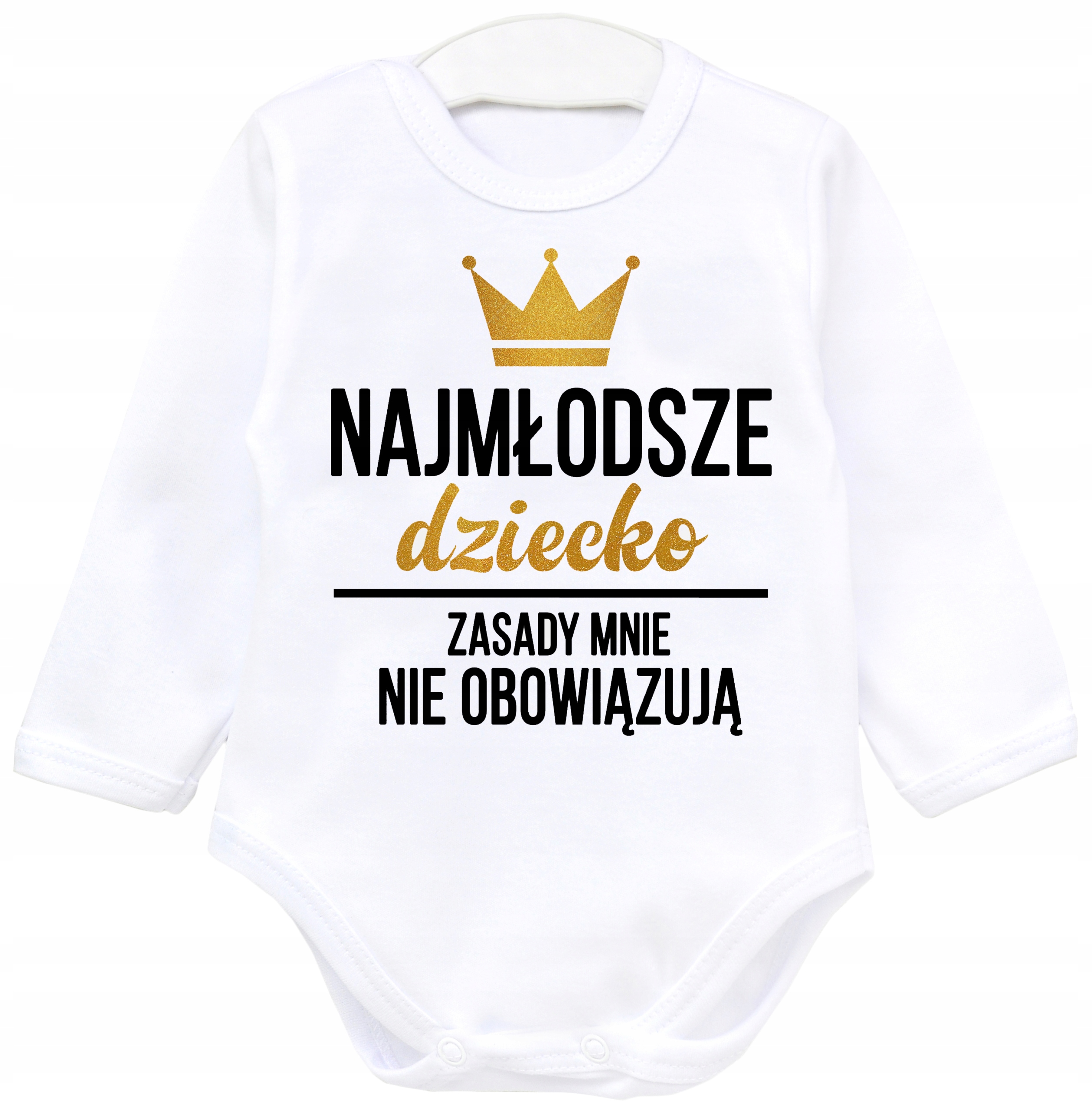 

Body długi rękaw napisy Najmłodsze dziecko r. 62