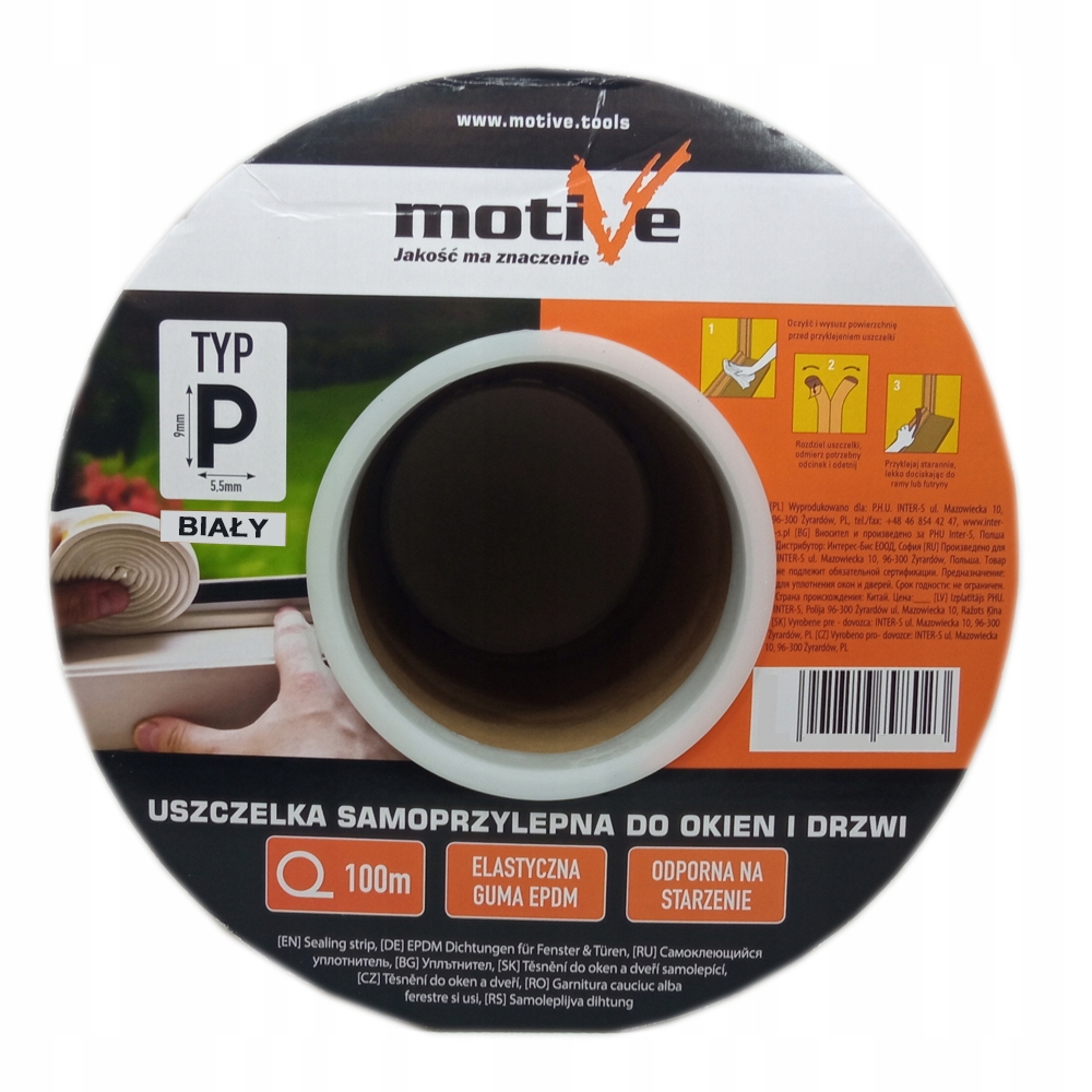

Uszczelka Do Okien I Drzwi Motive Typ P Biała 1mb