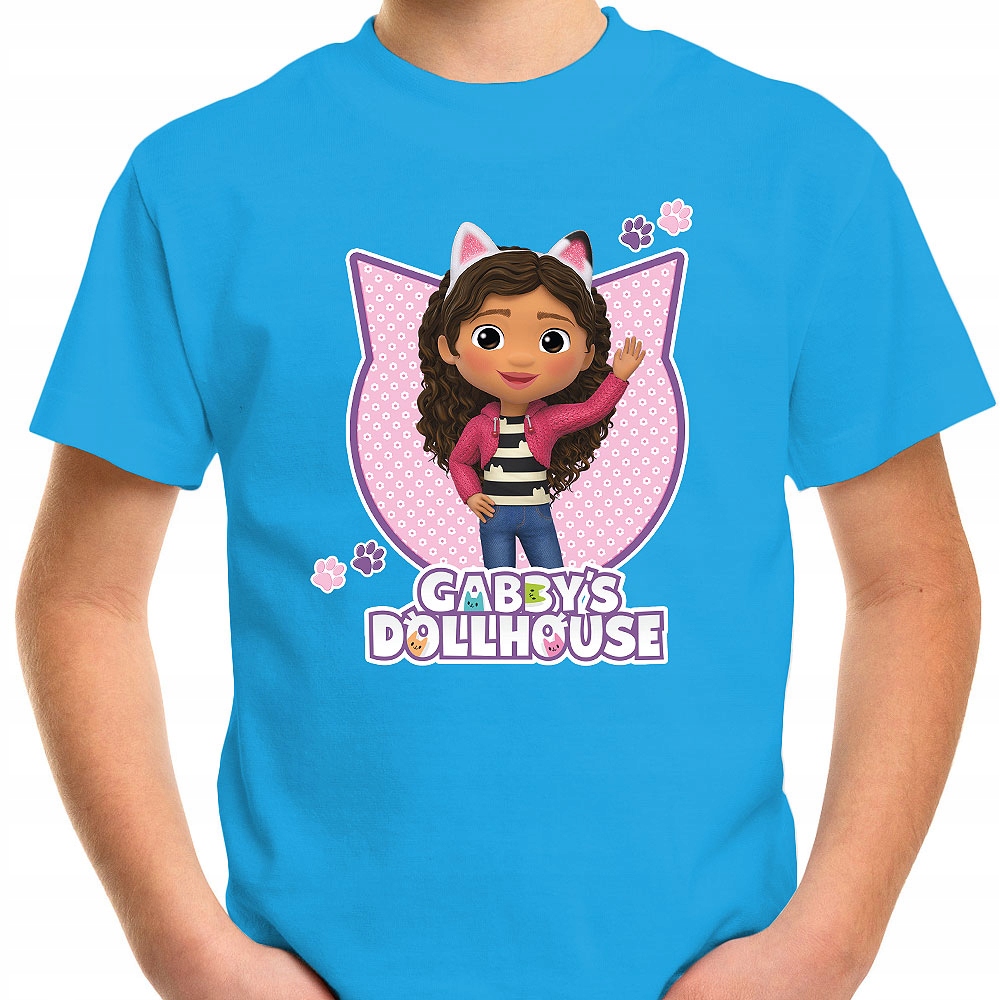 T-SHIRT KOSZULKA DLA DZIECKA KOCI DOMEK GABI 104 SUPER JAKOŚĆ