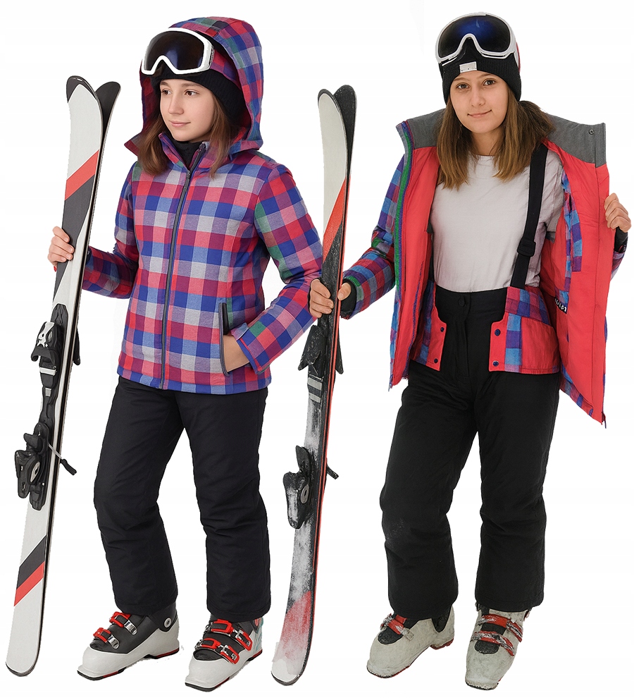 Kurtka Narciarska Zimowa Dziecieca Narty Snowboardowa Membrana roz 140/146