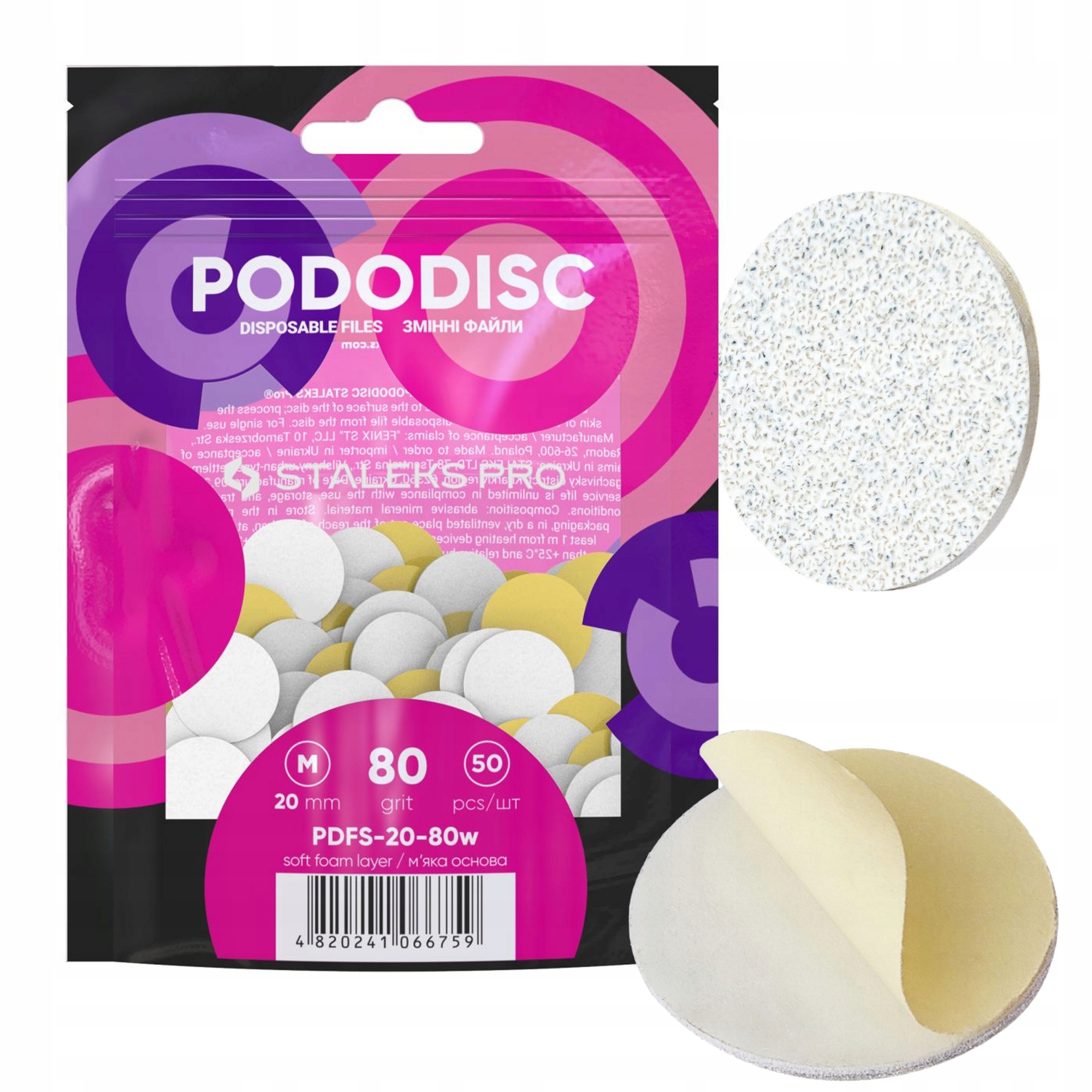 

Staleks 50x Nakładki wymienne Pododisc Soft M 80