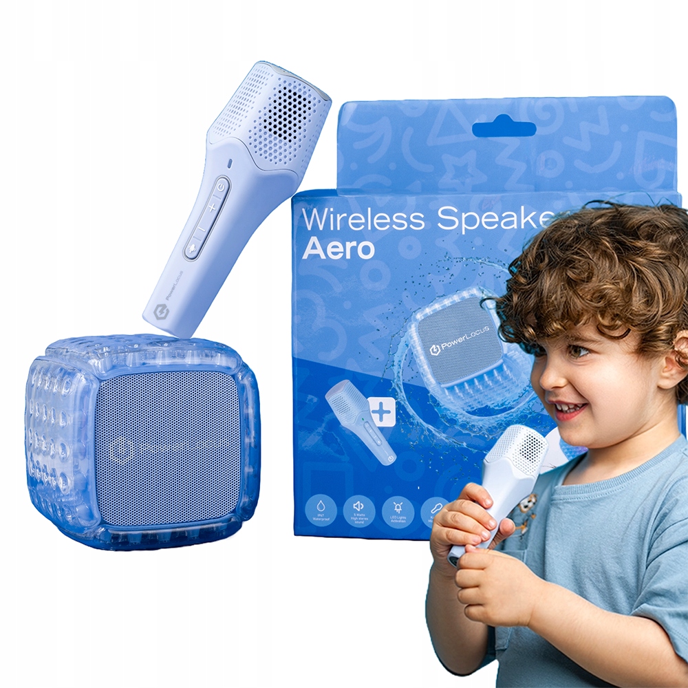 PowerLocus Aero Karaoke Bluetooth s Bezdrátovým Mikrofonem pro Děti