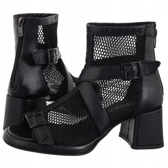 Dámské Kotníkové Boty na podpatku Nepeke Fadila Siyah Černé