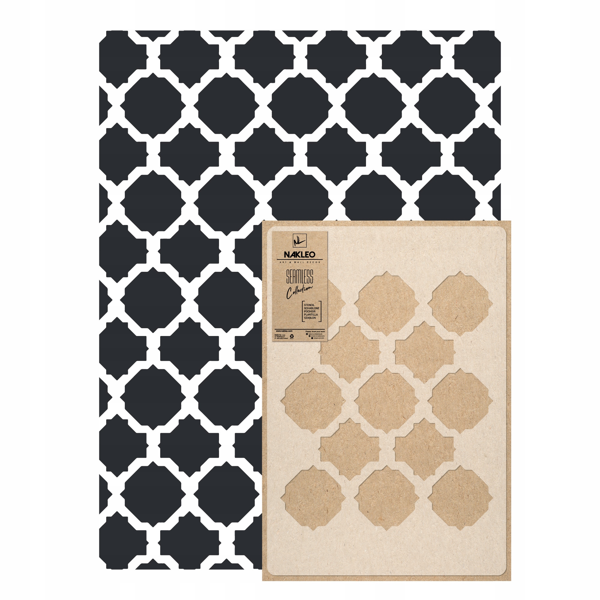 Opakovatelná malířská šablona Opakovaně Použitelný 59x95 cm Tapeta Maroko Casablanca