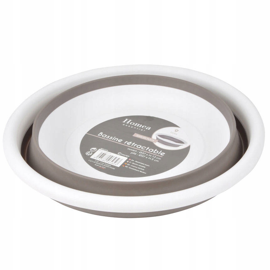 MISKA SKŁADANA silikonowa uniwersalna 9l beżowa Kolor beżowy