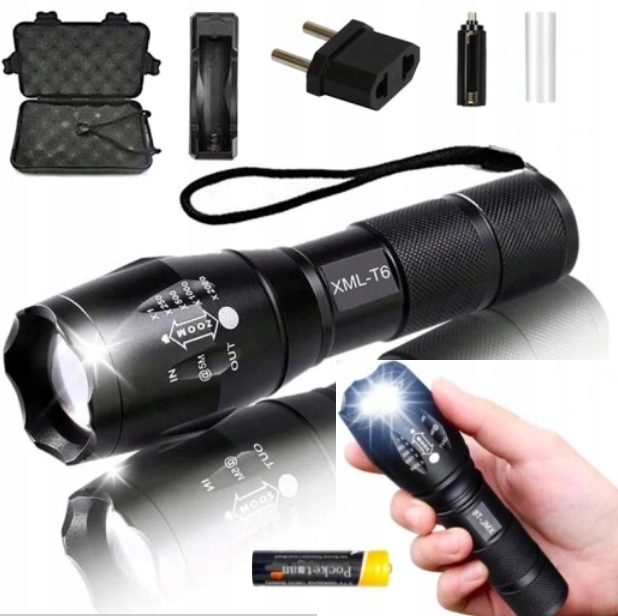 LATARKA CZOŁÓWKA CZOŁOWA ZOOM TAKTYCZNA LED XML T6