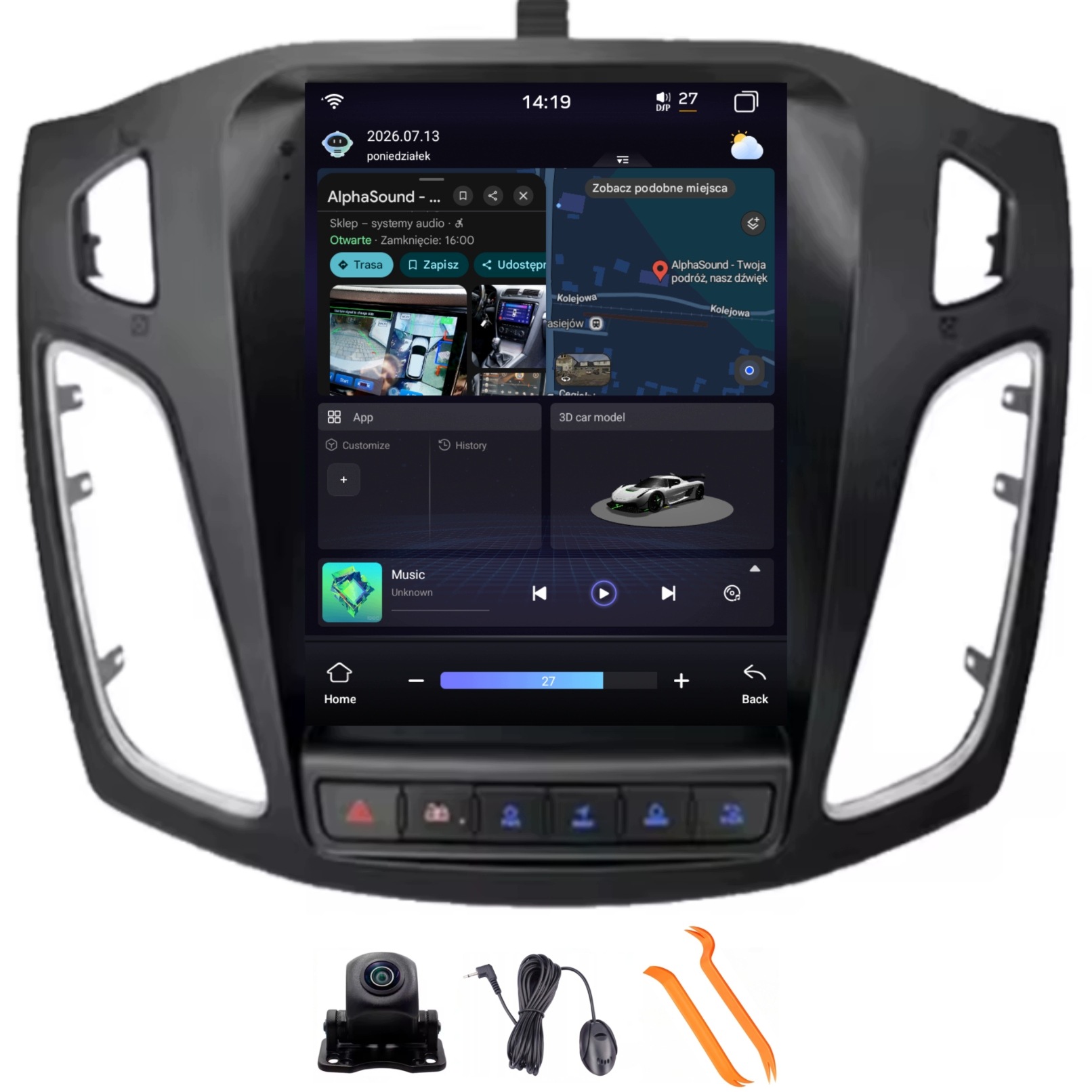 Radio Android Navigácia Ford Focus MK3 11-19 8/128GB Lte 4G CarPlay Gps