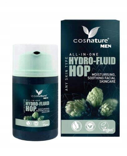 Krém-Fluid na obličej pro muže Hydratační s chmelovými šiškami 50 ml