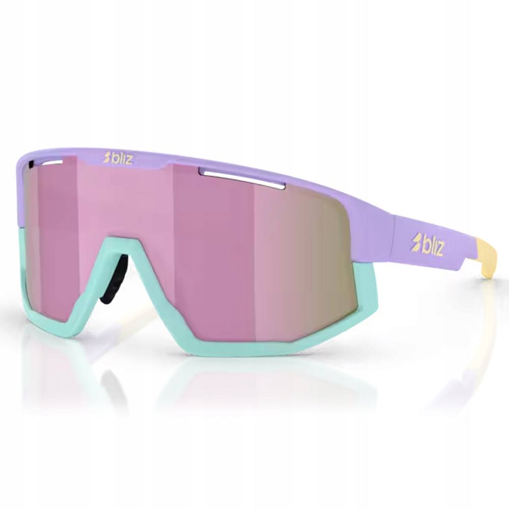 Okulary przeciwsłoneczne Bliz Fusion matt pastel purple yellow logo Os