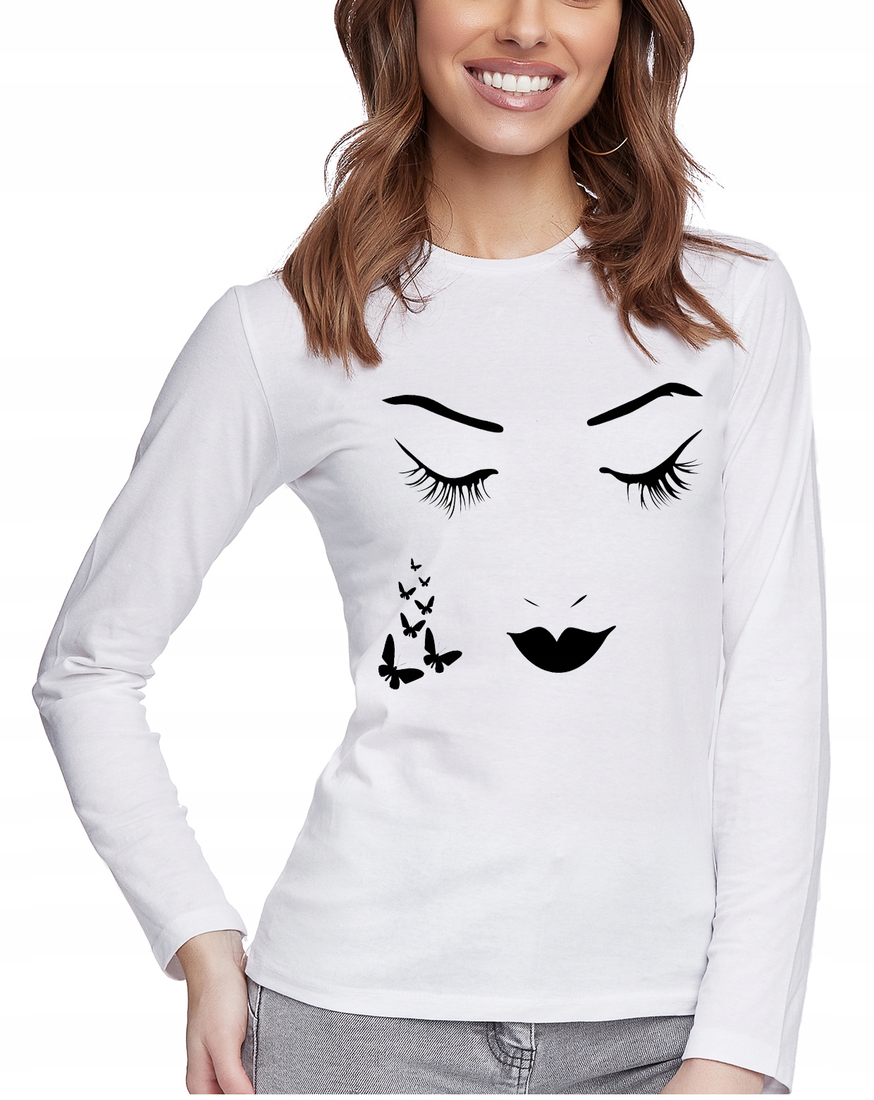 

Bluzka Koszulka Damska Z Nadrukiem Twarz Hit S